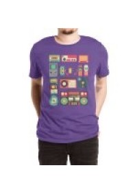 T-Shirt Threadless - Retro Technology (Mauve)